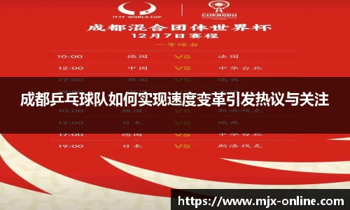 成都乒乓球队如何实现速度变革引发热议与关注